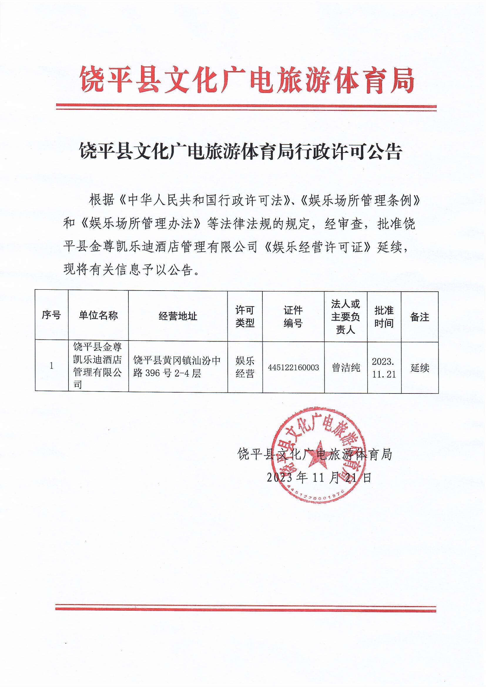 20231121 饶平县文化广电旅游体育局行政许可公告（凯乐迪延续）.jpg